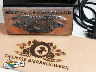 Voorbeeld brandstempel 200x100mm tbv bierbrouwerij